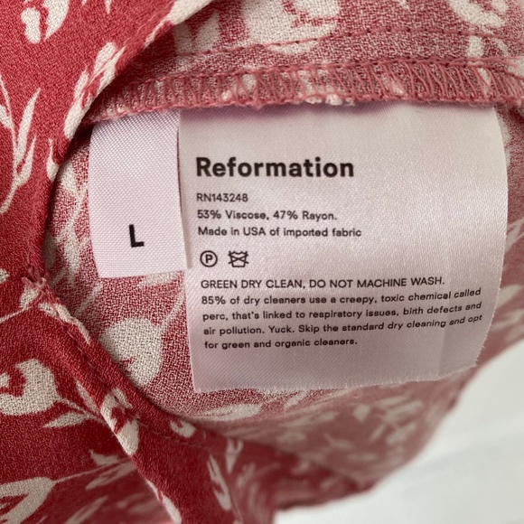 Reformation Marlowe Dress - Sz L - Picture 13 of 13